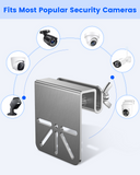 Stainless Steel Security Camera Gutter Mount Bracket, Heavy Duty Outdoor Surveillance Camera Holder, Universal Mount for IP CCTV Cameras