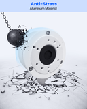 【KU-DS-1280ZJ-XS】 Aluminum Junction Box for HIK Bullet IP Cameras, IP66 Waterproof Mount Bracket, Hide Cable Concealment Boxes