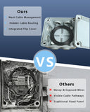 Universal Electrical Junction Box, IP65 Waterproof Dust Proof Project Boxes, ABS Plastic Electric Enclosure, Hide Cable for Outdoor Wall Mount, White 110×110×65 mm