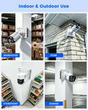 Security Camera Corner Mount Bracket, Metal Wall Mount for CCTV Cameras, Heavy Duty Support, 304 Stainless Steel, Bullet & PTZ Compatible, Corner Space Mount, Rust Resistant, Easy Installation