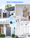 【KU-PFA130-E 】Metal Base Junction Box for Dahua Bullet, Dome Cameras, IP66 Waterproof Mount Bracket for POE IP Surveillance Cameras