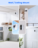 【KU-DS-1280ZJ-DM18】 Waterproof Metal Junction Box Mount Bracket for HIK Dome IP Security Cameras, White