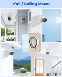 【KU-DS-1280ZJ-DM8】 Metal Camera Junction Box, IP66 Mount Base for HIK Dome
