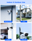 Universal Security Camera Pole Mount Bracket, No-Drill Adjustable Camera Mount with Stainless Steel Clamps for CCTV Cameras, Fence Posts, Utility Poles and Light Poles