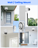 【KU-DS-1280ZJ-DM21 】Aluminum Junction Box Mount Bracket for HIK Dome & Turret CCTV Cameras, IP66 Weatherproof Cable Concealment for Outdoor Use