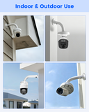 Universal L-Type Aluminum Security Camera Wall Mount Bracket, Aluminum Build, L-Type Design, Extended Arm, Bullet Dome Fit, Cable Routing