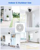 Security Camera Junction Box, IP65 Waterproof Outdoor ABS Enclosure for Bullet, Dome, PTZ Cameras, Camera Wiring & Concealment Boxes for Wall and Ceiling Installation