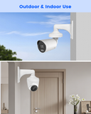 Security Camera Wall Mount Bracket with Junction Box, Outdoor/Indoor CCTV Metal Holder with Cable Management, Universal Mounting for Surveillance Cameras
