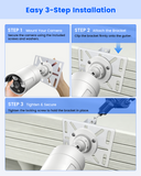 Universal Heavy Duty Steel Gutter Mount Bracket for Bullet & Dome Security Cameras, Metal CCTV Camera Pole Mount, Stable Holder for Indoor & Outdoor Use