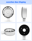 【KU-DS-1280ZJ-DM8】 Metal Camera Junction Box, IP66 Mount Base for HIK Dome