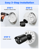Universal Metal Security Camera Junction Box, Cable Concealment Box 1 Pack, Durable Build, Clean Cable Setup, Wide Compatibility, Multi-Hole Design, Indoor Outdoor, Easy Install