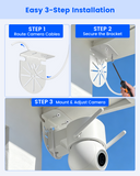 Heavy Duty Metal Security Camera Mount Bracket, Universal Steel Wall Mount for Dome & Bullet CCTV IP Cameras, Rustproof Indoor & Outdoor Surveillance Camera Holder