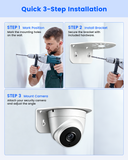 Universal L-Shaped Security Camera Wall Mount, Heavy Duty Metal Bracket for CCTV Bullet & Dome IP Cameras, Stable Surveillance Mount