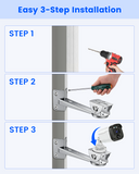 Adjustable 304 Stainless Steel Security Camera Corner Mounting Bracket, V-Shaped Base, Adjustable Angle, Heavy Duty Steel, Wide Compatibility, Weatherproof Design