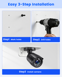 L-Shaped Dome Camera Mount Bracket, Heavy Duty Metal Security Camera Wall & Ceiling Mount, Universal Surveillance Camera Mount for Indoor Outdoor Use