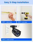 Security Camera Wall Mount Bracket, Heavy Duty L-Shaped Metal Camera Mount for Dome Bullet PTZ Cameras, Rust Resistant Indoor Outdoor Surveillance Bracket