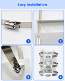 Universal Vertical Pole Mounting Bracket for Security Cameras, Stainless Steel Corner Mount Adapter with 6 Loops, CCTV Surveillance Camera Mount Brackets