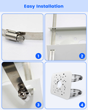 Universal Vertical Pole Mounting Bracket for Security Cameras, Stainless Steel Corner Mount Adapter with 4 Loops, CCTV Surveillance Camera Mount Brackets