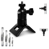 Universal Security Camera Pole Mount Bracket, No-Drill Adjustable Camera Mount with Stainless Steel Clamps for CCTV Cameras, Fence Posts, Utility Poles and Light Poles
