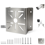 Heavy Duty Security Camera Corner Mount Bracket, Stainless Steel Universal Wall Mount for CCTV Bullet, Mini Dome & PTZ Cameras, Indoor Outdoor Use