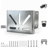 Security Camera Corner Mount Bracket, Heavy Duty Stainless Steel Corner Adapter for Bullet CCTV Cameras, Rust Resistant Outdoor Wall Mount