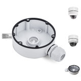【KU-DS-1280ZJ-DM18】 Waterproof Metal Junction Box Mount Bracket for HIK Dome IP Security Cameras, White