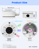 【KU-DS-1280ZJ-XS】 Aluminum Junction Box for HIK Bullet IP Cameras, IP66 Waterproof Mount Bracket, Hide Cable Concealment Boxes