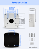 【KU-PFA121】 Aluminum Junction Box for DAH Bullet Cameras, IP66 Waterproof Mounting Bracket for Outdoor/Indoor Use