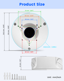 【KU-PFA130-E 】Metal Base Junction Box for Dahua Bullet, Dome Cameras, IP66 Waterproof Mount Bracket for POE IP Surveillance Cameras