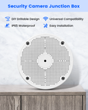 Security Camera Junction Box, IP65 Waterproof Outdoor ABS Enclosure for Bullet, Dome, PTZ Cameras, Camera Wiring & Concealment Boxes for Wall and Ceiling Installation