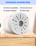 Universal Aluminum Camera Junction Box – Waterproof Mount with Cable Concealment